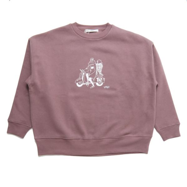 amne アンヌ "LOVER" crew 裏起毛 クルーネック プリント スウェット トレーナー ...