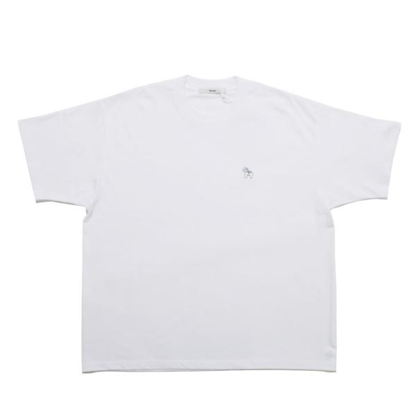 amne アンヌ Tシャツ ダーラナホース ホワイト "Dalahast" half sleeve ...