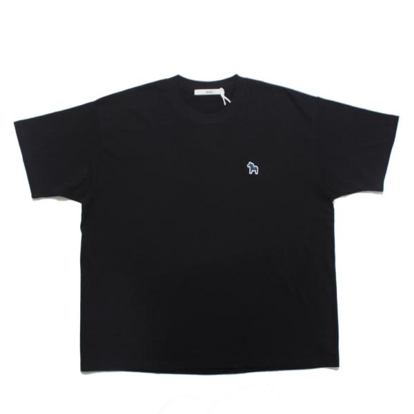 amne アンヌ Tシャツ ダーラナホース ブラック "Dalahast" half sleeve ...