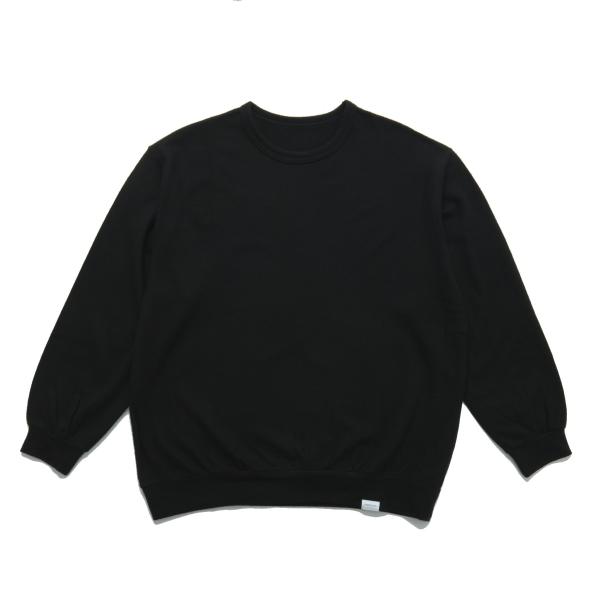 capertica カペルチカ スーパー140s ウォッシャブルウール スウェット トレーナーブラッ...