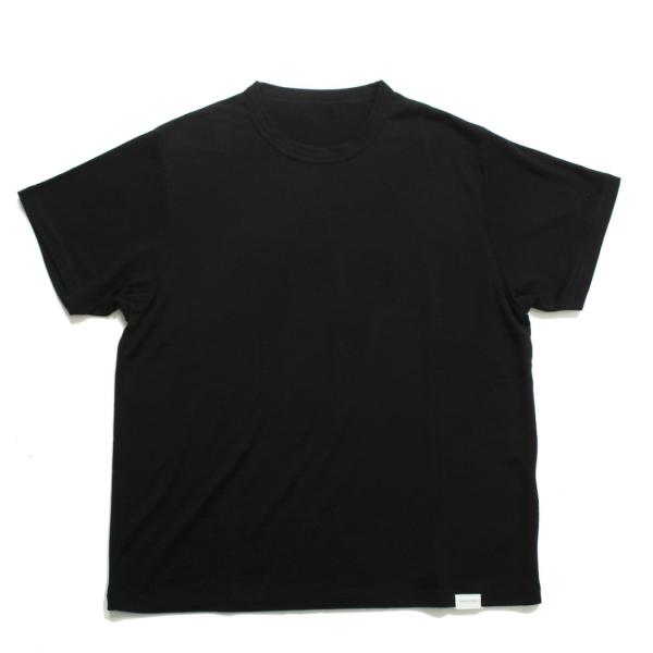 CAPERTICA カペルチカ ウールTシャツ Super140s ウオッシャブルウール ダークネイ...
