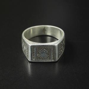 TOUAREG SILVER JEWELRY トゥアレグ シルバー ジュエリー シルバーリング スクエア シルバー ring-5｜aptc