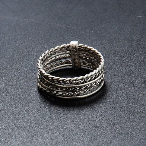 Touareg silver jewelry トゥアレグ シルバー ジュエリー シルバー 7連リング...