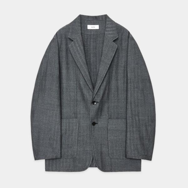 marka マーカ ウールサージ ワッシャータンブラー ストロールアラウンドジャケット ヘリンボン ...