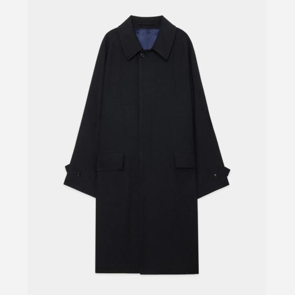 marka マーカ ウールサージ ワッシャータンブラー ラグランスリーブコート シャンブレー ブラッ...