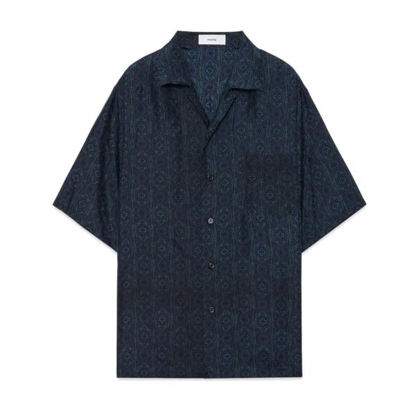 marka マーカ 8匁シルク羽二重 シルクオープンカラーシャツ HABUTAE SILK SILK...