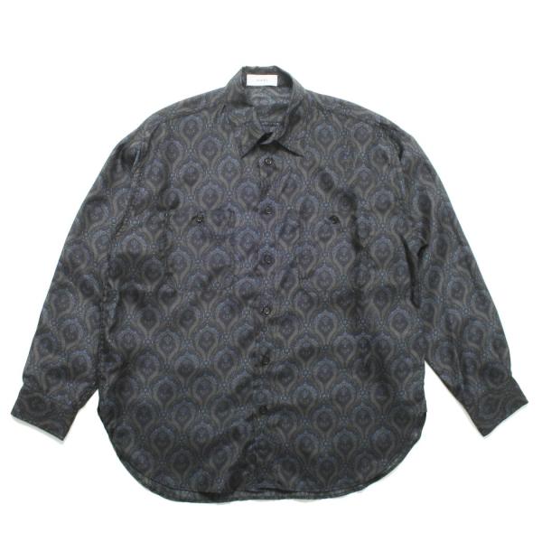 marka 8匁シルク羽二重 シルクワークシャツ ウォールクロス HABUTAE SILK SILK...