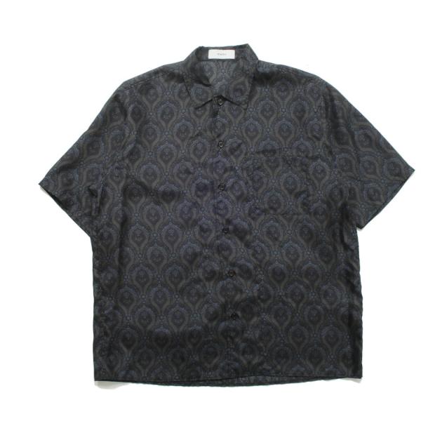 marka マーカ 8匁シルク羽二重 シルクオープンカラーシャツ ウォールクロス HABUTAE S...