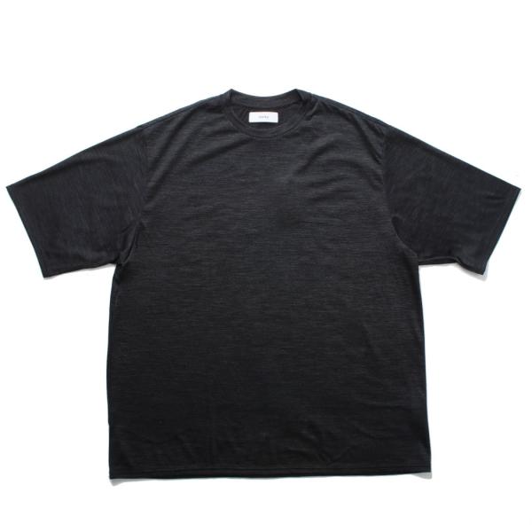 marka マーカ SUPER120's ウォッシャブル ウール シングル ジャージー クルーネック...