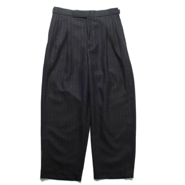 marka マーカ オフィサーパンツ 2プリーツ ワイド チャコール OFFICER PANTS 2...