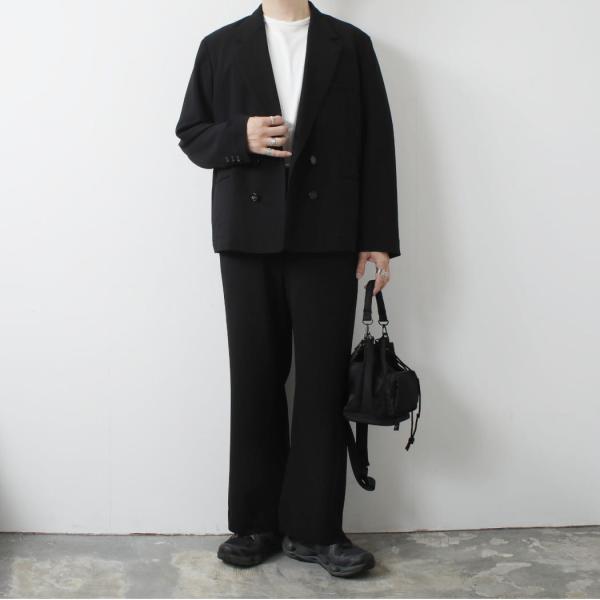 INTERIM インテリム ウール クレープ サブレ ベール デッドストック ファブリック パイピン...