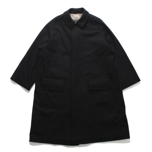 INTERIM インテリム ブラッシュド フェルテッド ウール トリコロール チェック ライニング ...