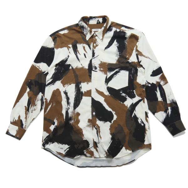 INTERIM インテリム プリント ジャージ シャツ BRUSHED PRINT JERSEY L...