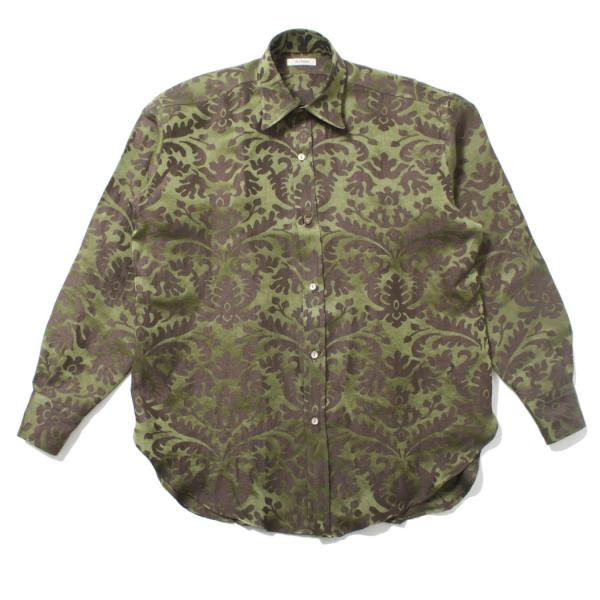 INTERIM インテリム ハイパービック リネン シルク ジャガード ポケットレス ドレス ウエス...