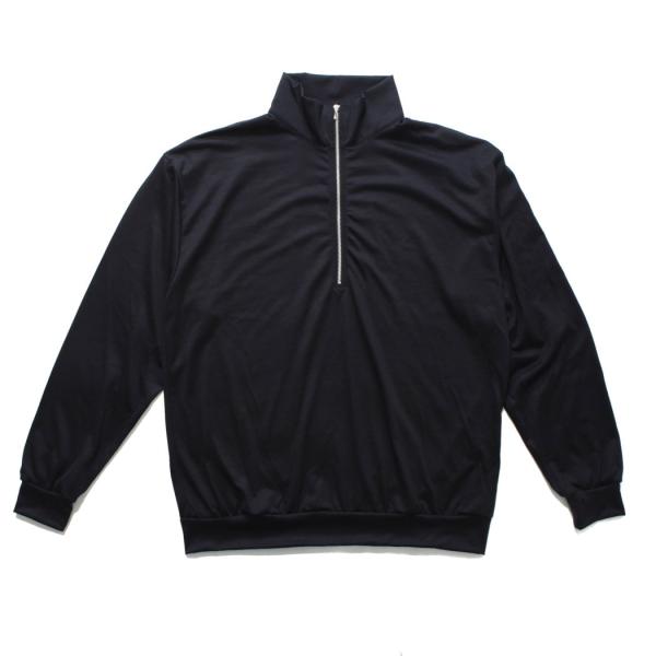 INTERIM インエリム エクストラ ファイン メリノウール ジャージー ハイネック ハーフジップ...