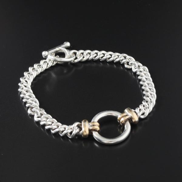 INTERIM インテリム タスコ シルバー ブラス サークル チェーン ブレスレット TAXCO ...