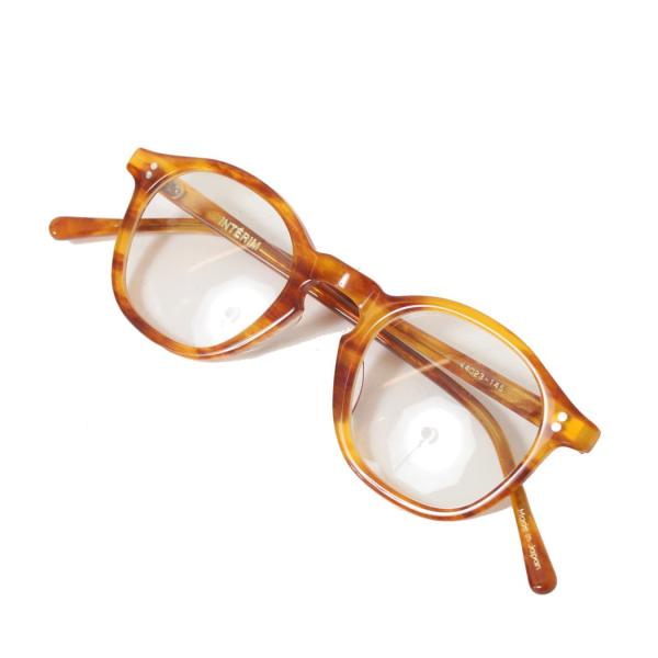 INTERIM インテリム フレーム フランス “パリジャン” クリア グラス 眼鏡  ブラウン P...