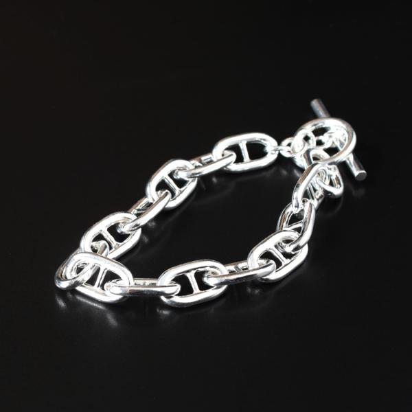 INTERIM インテリム アンカー チェーン Tバー ブレスレット イタリアン シルバー925 グ...