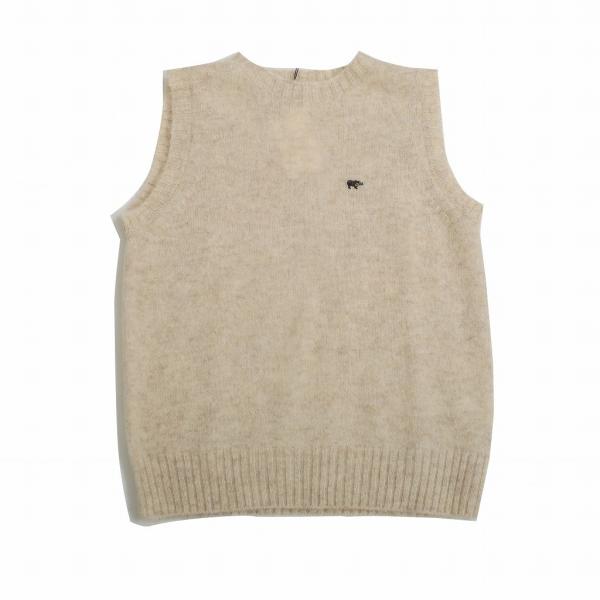 SCYE BASICS  サイベーシックス シェットランドウール ブラッシュド ニットベスト オート...