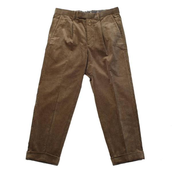 SCYE サイ パンツ コットンコーデュロイ ワンプリーツ モカブラウン