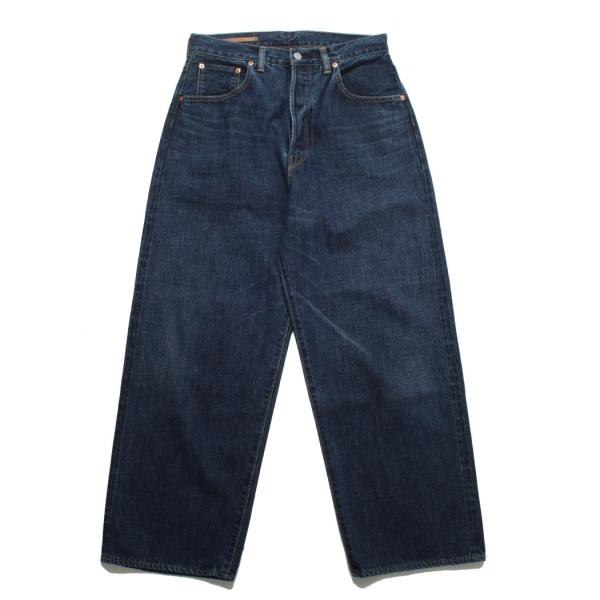 SCYE BASICS サイベーシック ウオッシュド セルビッチ デニム ワイド ジーンズ インディ...