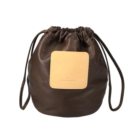 SCYE サイ ソフトレザードローストリングバッグ Leather Drawstring Bag ブ...