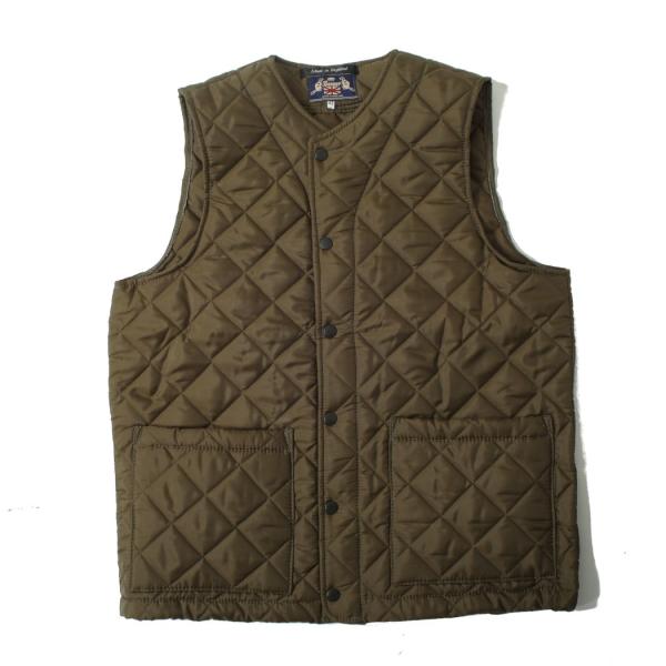 BEAVER OF BOLTON ビーバーオブボルトン キルティング ベスト オリーブ