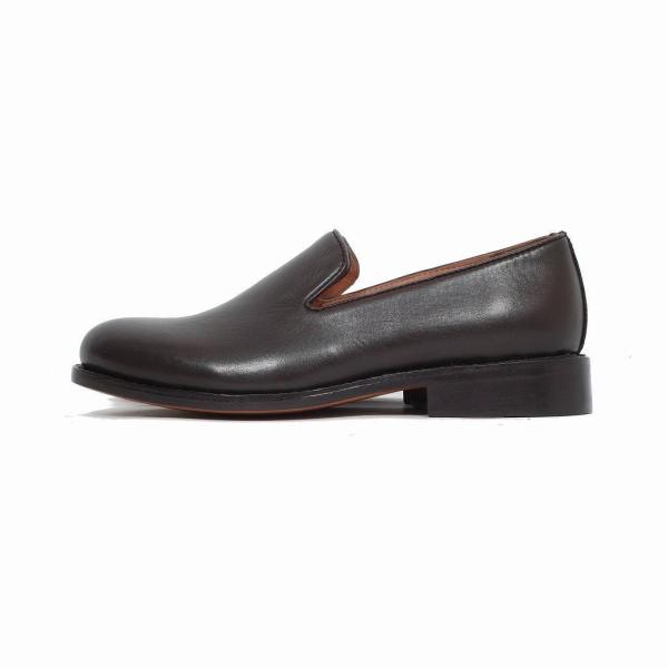 Milton Keynes ミルトンキーンズ レザーフラットシューズ Plain Toe Slip ...