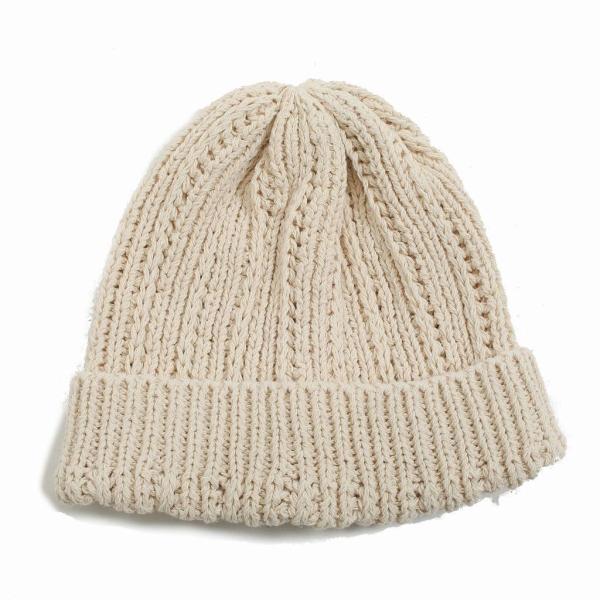 TRAD HOUND トラッドハウンド ニット帽 ホワイト HT1 HALF TUCK