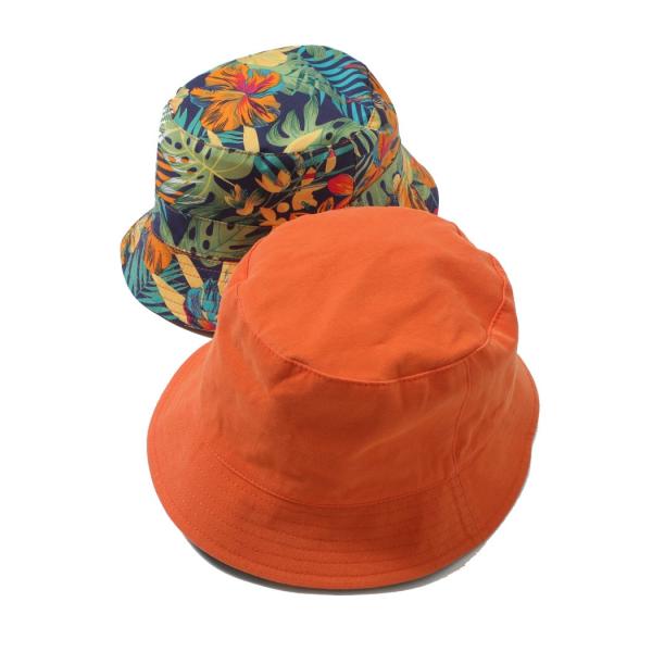 Failsworth フェイルスワース リバーシブル バケットハット Tango オレンジ＆ボタニカ...