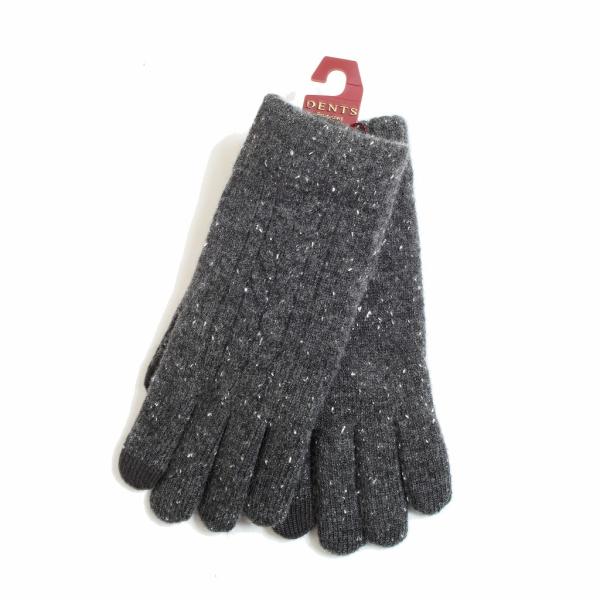 DENTS デンツ ニットグローブ スマホ対応 ボアフリースライナーフリーサイズ チャコールグレー ...