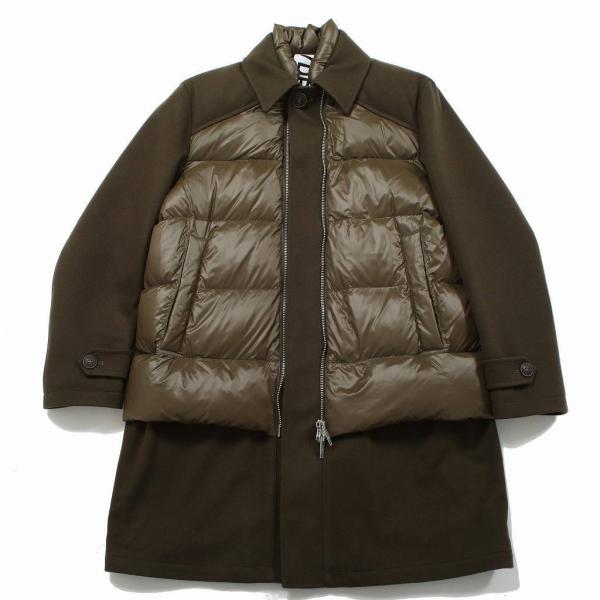 SALE80％OFF DRM ディーアールエム ダウンブルゾン メルトンウールコンビ カーキ イタリ...