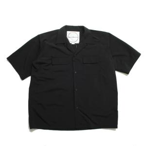 BURLAP OUTFITTER バーラップアウトフィッター キャンプシャツ サプレックスナイロン 半袖 CAMP SHIRT BLACK｜aptc