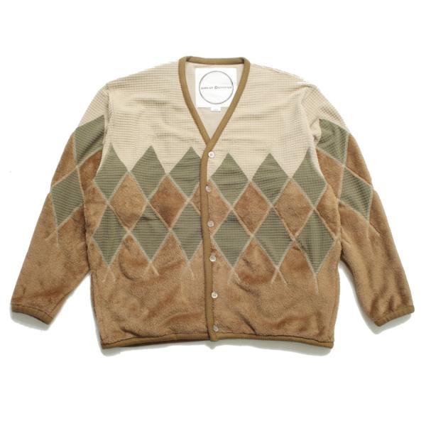BURLAP OUTFITTER バーラップアウトフィッター アーガイル フリース カーディガン タ...