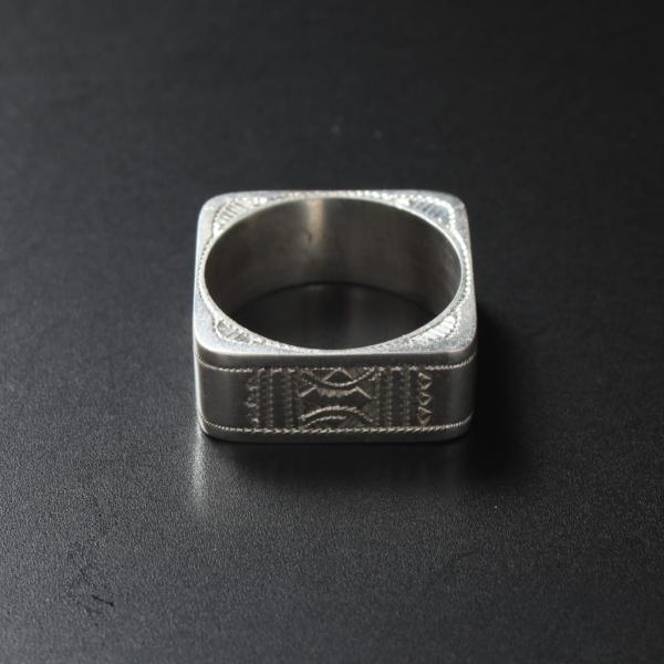 TOUAREG SILVER JEWELRY トゥアレグ シルバー ジュエリー スクエア シルバーリ...