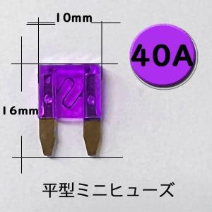 平型ミニヒューズ 40A シルバー端子 AFM...の詳細画像1