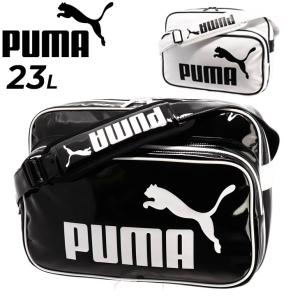 エナメルバッグ 23L ショルダーバッグ かばん/プーマ PUMA トレーニング PU ショルダー Mサイズ/スポーツバッグ 鞄 メンズ レディース 肩掛け カバン /079427