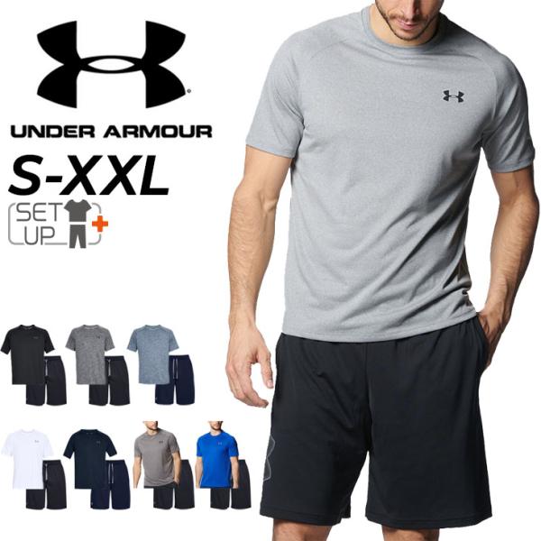 アンダーアーマー 半袖Tシャツ ハーフパンツ メンズ 上下 UNDERARMOUR トレーニング ス...