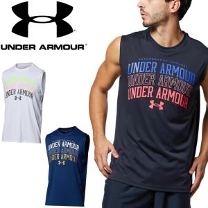 ノースリーブシャツ メンズ アンダーアーマー UNDERARMOUR UAテック スリーブレス グラフィック/スポーツウェア トレーニング ランニング 男性 袖なし /1364590｜apworld