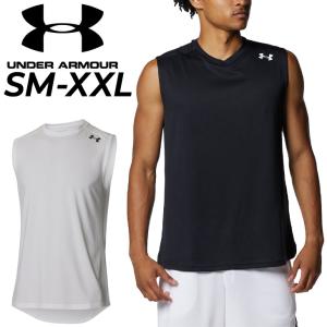 アンダーアーマー ノースリーブシャツ メンズ UNDER ARMOUR スリーブレス Tシャツ バス...