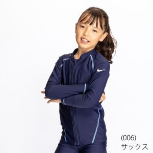 ナイキ キッズ 長袖 ジップ付きラッシュガード...の詳細画像2
