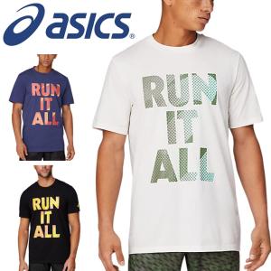 半袖 Tシャツ メンズ/asics アシックス グラフィックショートスリーブトップ01/スポーツウェア ランニング トレーニング 男性 クルーネック プリントT /2031C445｜apworld