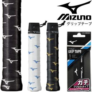 グリップテープ 1本入り 厚み0.6mm プリントタイプ ミズノ mizuno ガチグリップ 日本製 テニス ソフトテニス /63JYA142