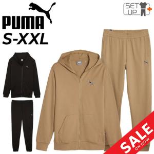 プーマ スウェット メンズ 上下 PUMA ジップアップパーカー ロングパンツ セットアップ トレーニング スポーツウェア 上下組 /678429-678439【pu22pd】｜apworld