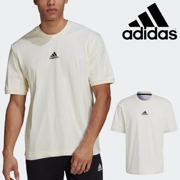 半袖 Tシャツ メンズ アディダス adidas M 2Layers Tee/スポーツウェア 白 ホ...