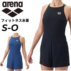 アリーナ レディース フィットネス水着 arena フィットネスワンピーススパッツ ミドルレッグ 差し込みパッド 女性 婦人用 /AS6FWF52L【返品不可】