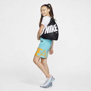 キッズ ナップサック ジュニア 子ども用 ナイキ NIKE YA ジムサック/男の子 女の子 スポーツバッグ リュック ビッグロゴ 黒 ブラック 巾着 部活 /BA5992-010