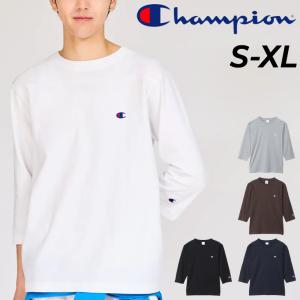 チャンピオン 7分袖シャツ メンズ Champion フットボールTシャツ ベーシック 3/4スリーブ コットンT 男性用 スポーティ カジュアル メンズウェア /C3-C426