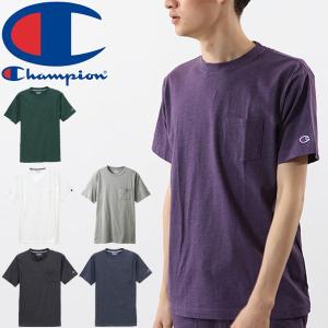 Tシャツ 半袖 メンズ チャンピオン Champion トレーニング TRAINING スポーツウェア 部活 男性 クルーネック ポケットT 無地 シンプル/C3-PS323｜apworld