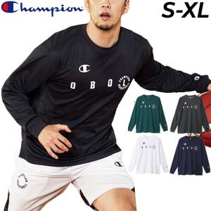 長袖 Tシャツ メンズ チャンピオン Champion E-MOTION/バスケットボール スポーツウェア トレーニング 男性 クルーネック 吸汗速乾 抗菌防臭 練習着 /C3-WB414